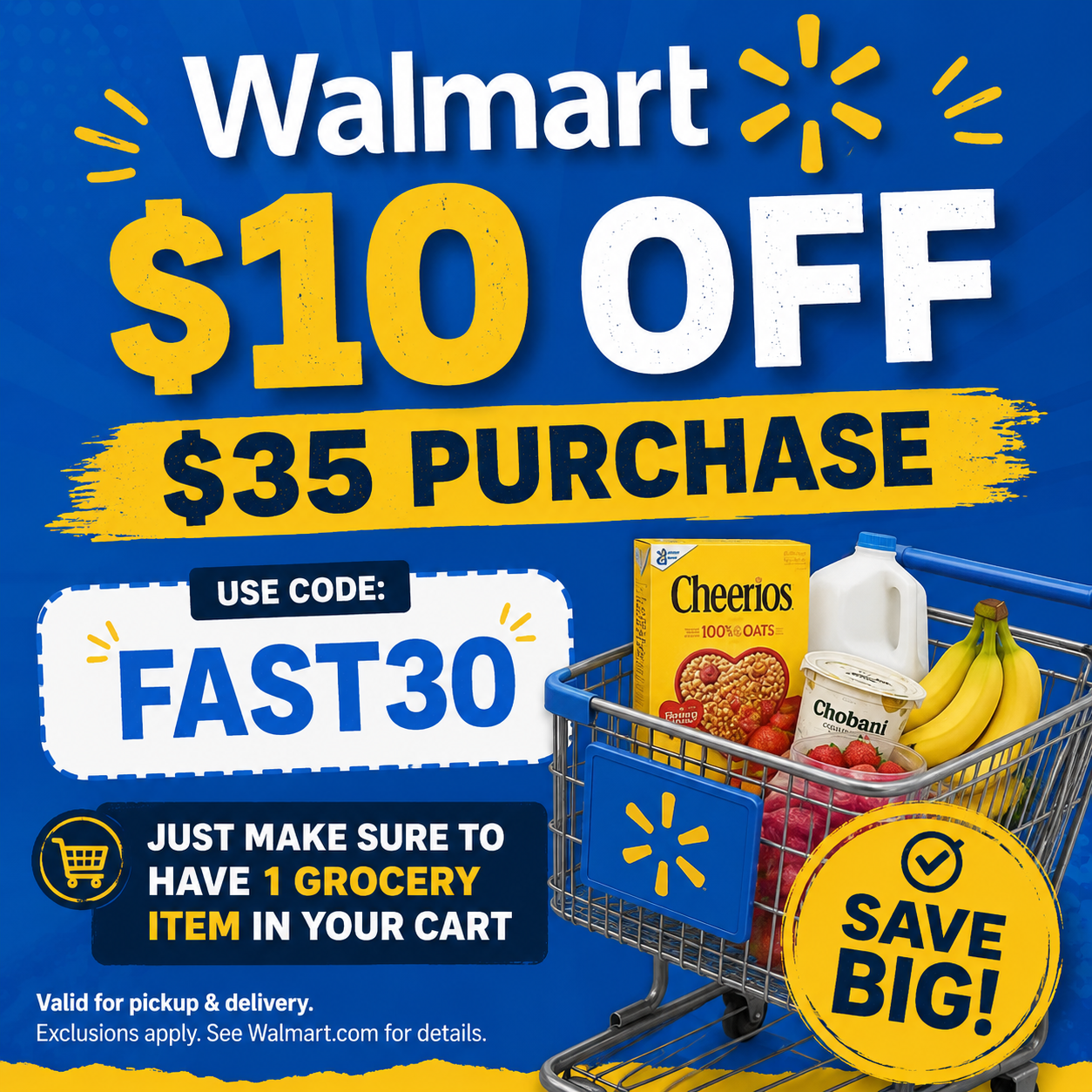Walmart $10 off $35