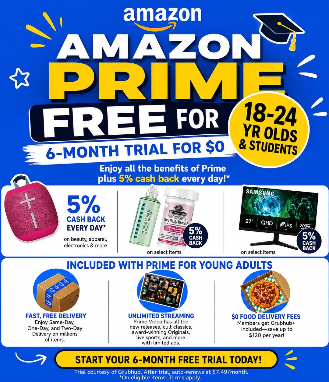 Amazon Prime FREE for 6 Months!