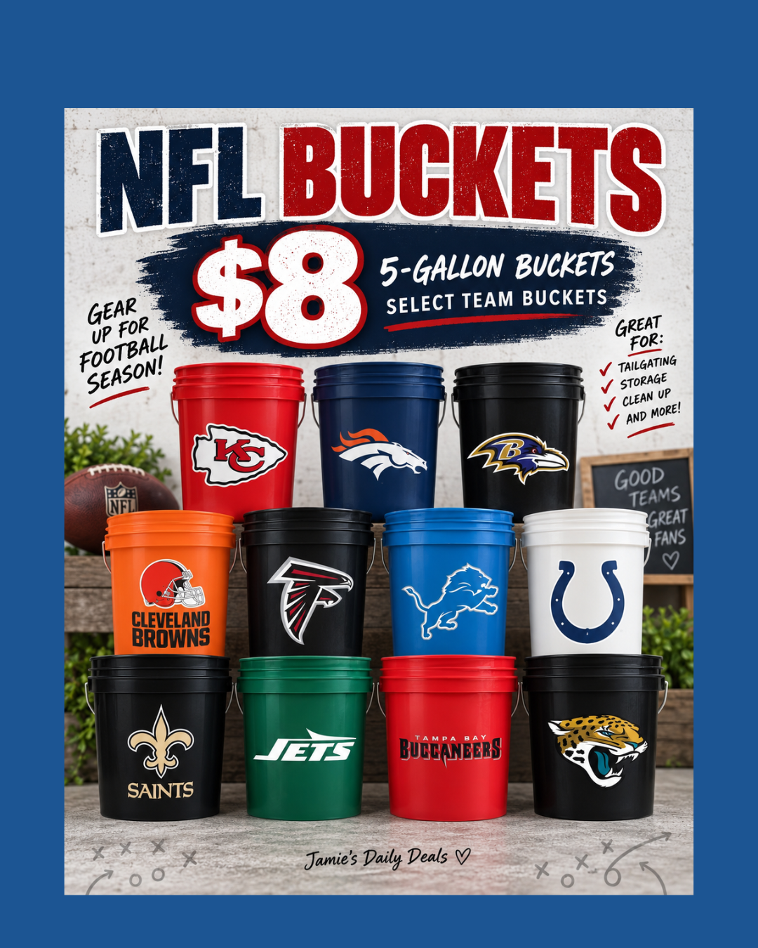 NFL BUCKETS $8!